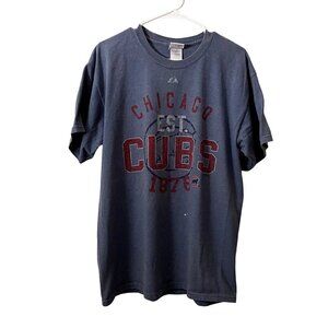 Chicago Cubs blue t-shirt large summer top baseball classic comfortable